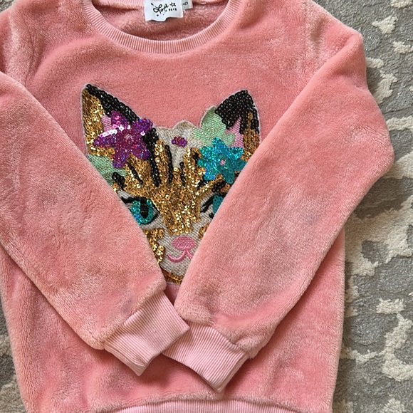 Lola + The Boys Pink Sequin Cat Matching Set - Picture 6 of 6